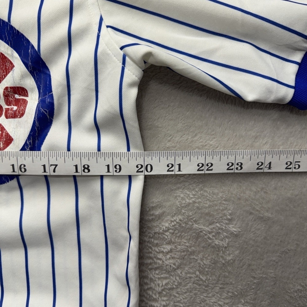 Vintage Rawlings Chicago Cubs Pinstripe Jersey Large MLB Baseball USA Made 90s - Picture 11 of 12